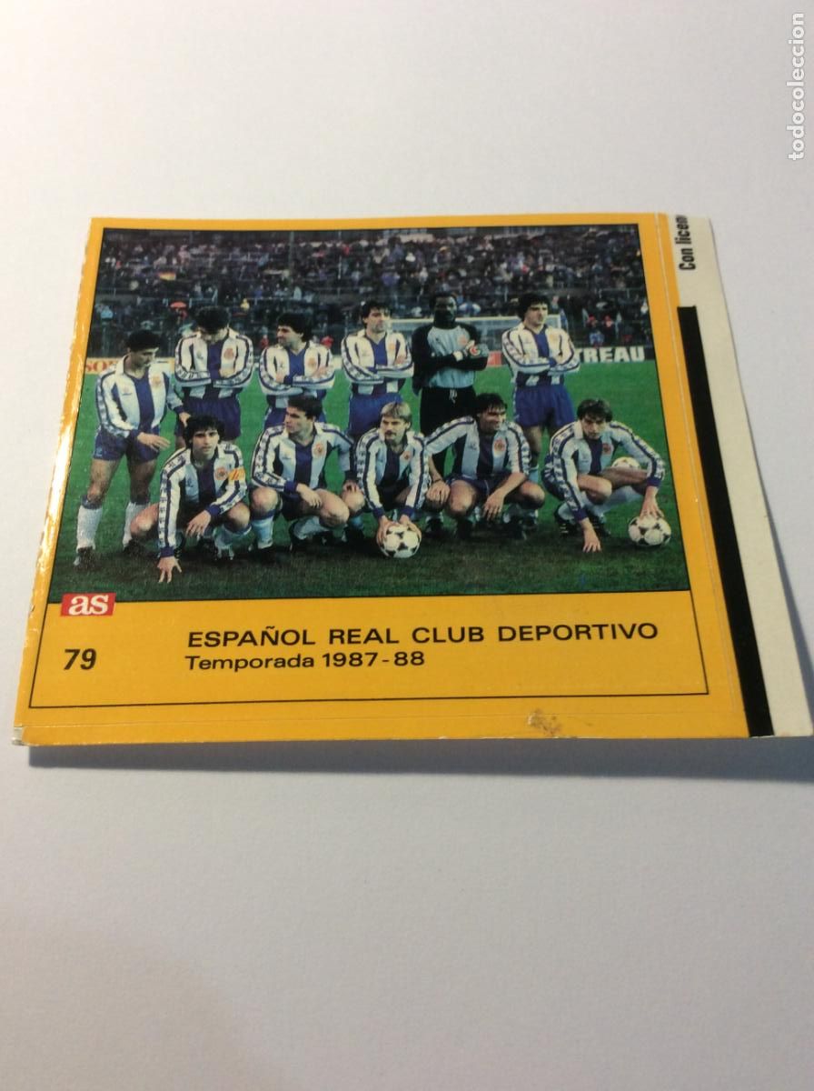 Cromos de F&uacute;tbol: 79 Equipo RCD Espa&ntilde;ol LOS ASES DE LA LIGA 87-88 de AS