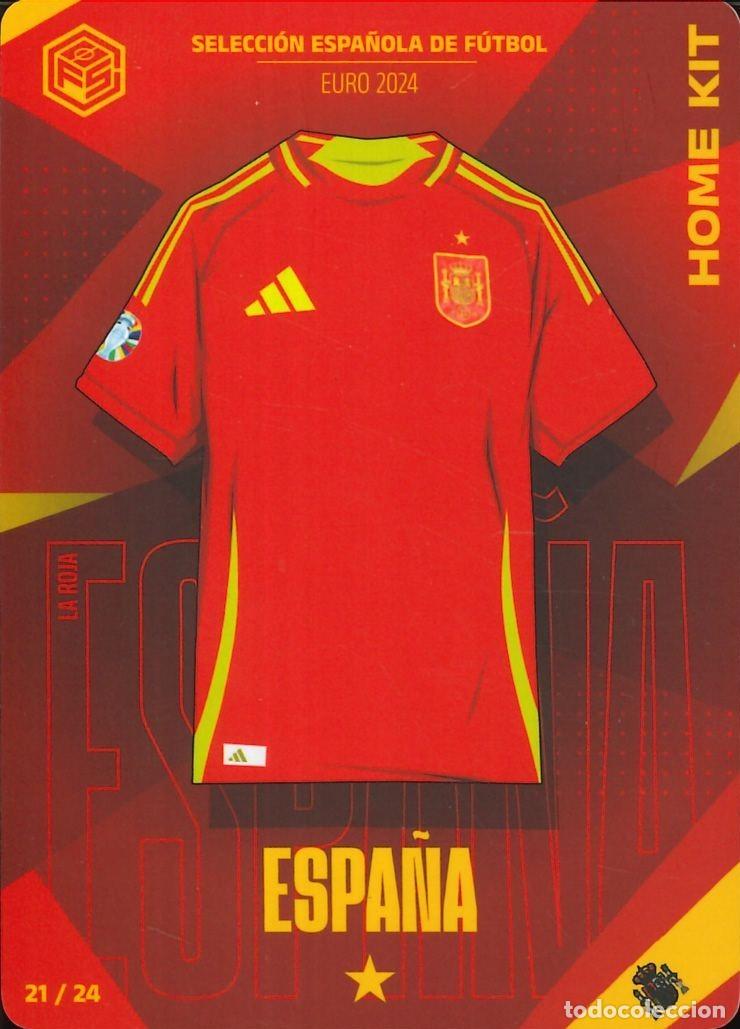 Cromos de F&uacute;tbol: FUTBOL - 2024 - CAMISETAS FUTBOL SORPRESA - 21/24 - ESPA&Ntilde;A - EURO 2024 COLLECTION