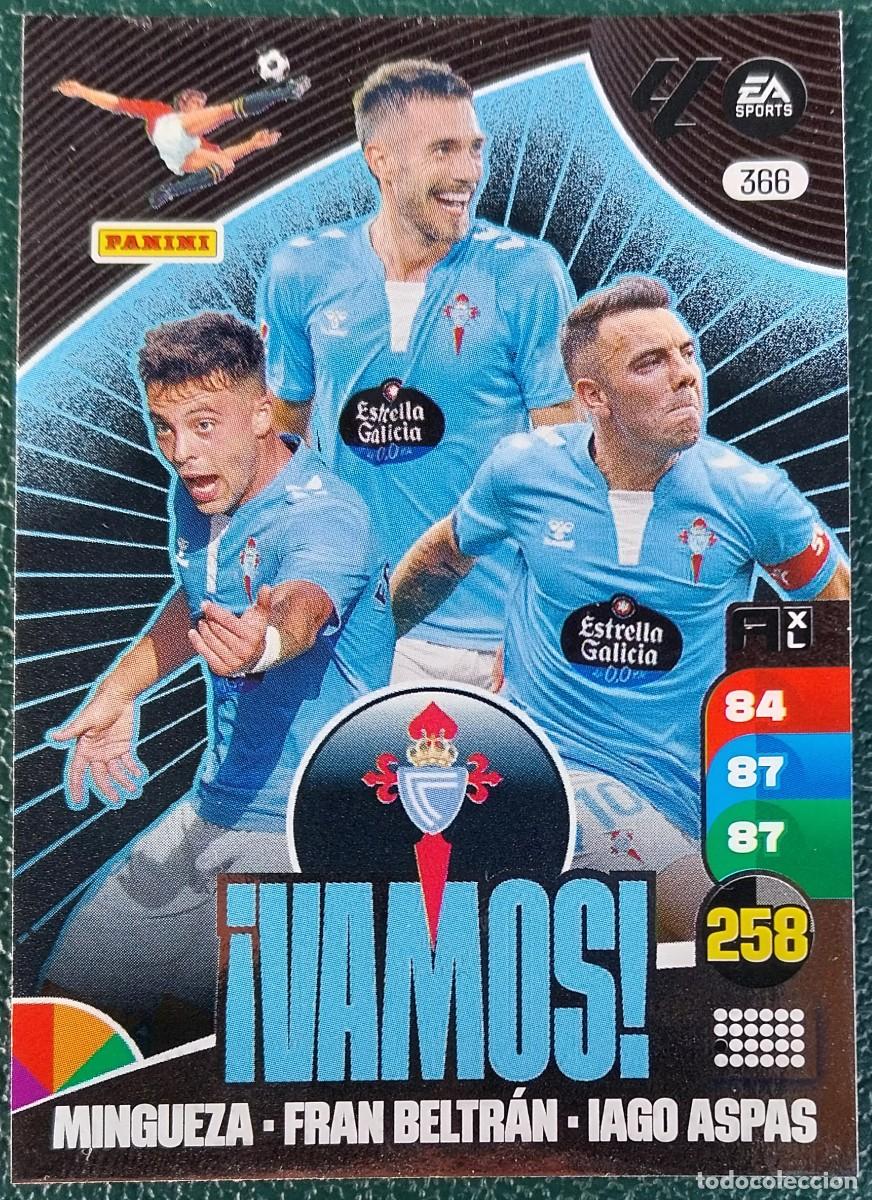 Fu&szlig;ball-Sticker: 366 MINGUEZA/FRAN BELTRAN/IAGO ASPAS VAMOS CELTA DE VIGO FICHAS ALBUM ADRENALYN XL 2024 2025 24 25