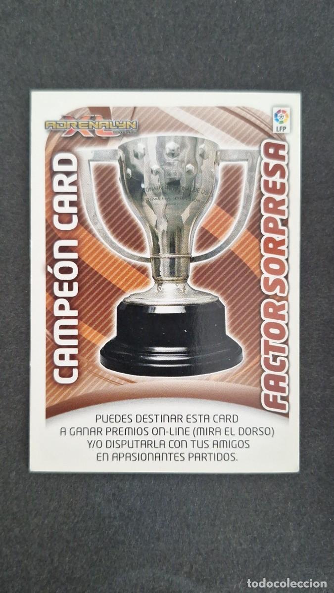 Cromos de F&uacute;tbol: L2 CAMPEON CARD FACTOR SORPRESA PANINI ADRENALYN XL LIGA 2011/2012 11 12
