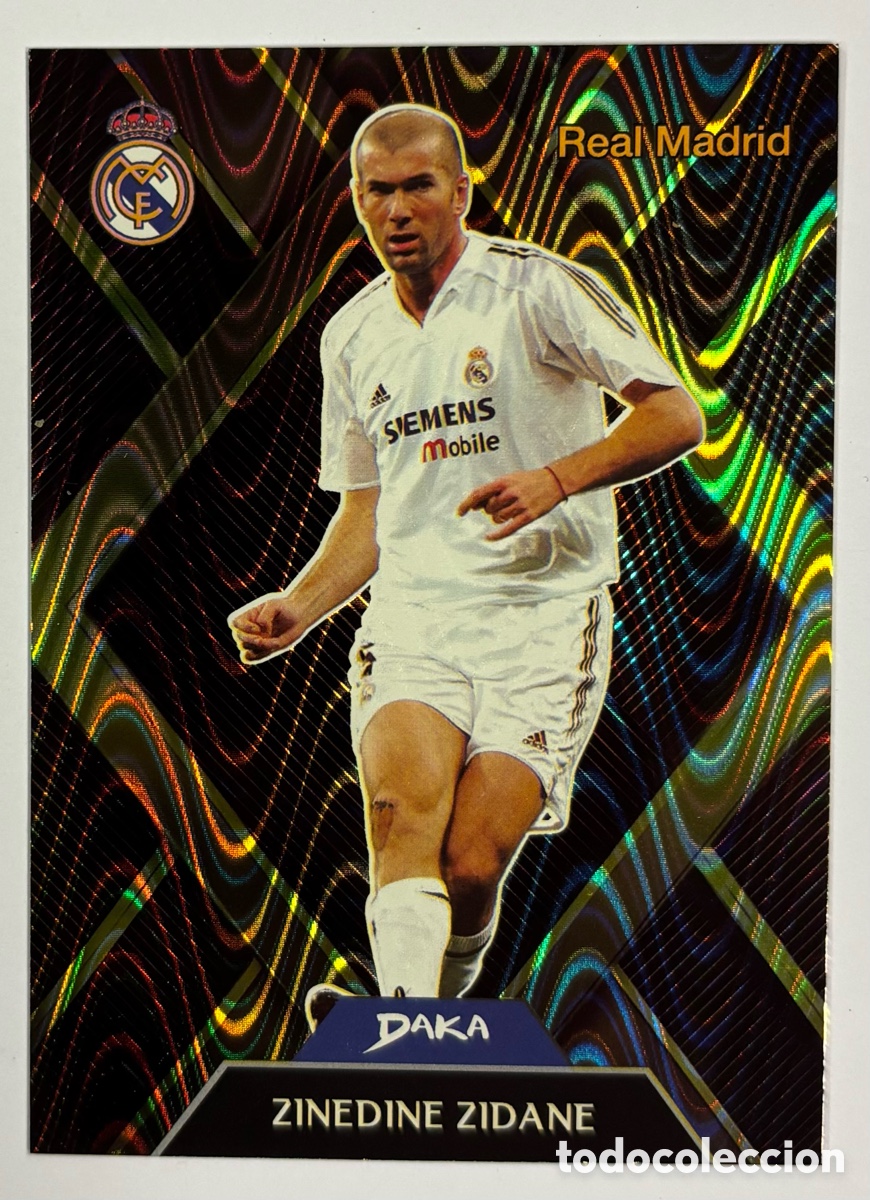 Football Stickers: ZINEDINE ZIDANE. CARTA CARTA DAKA REAL MADRID 2025/26 PARALELA NUMERADA 120/199.