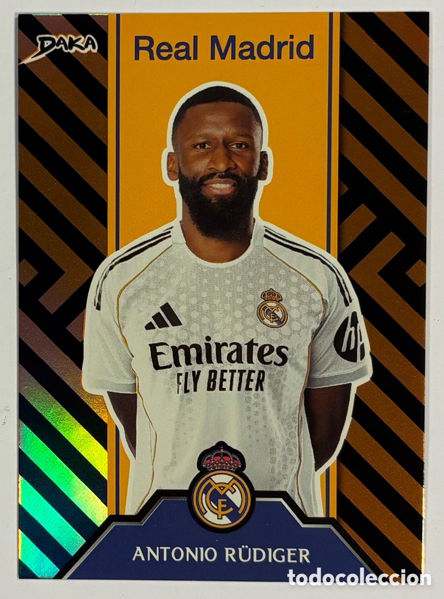 Cromos de F&uacute;tbol: ANTONIO R&Uuml;DIGER. CARTA CARTA DAKA TOP AUDIENCE REAL MADRID 2025/26 PARALELA NUMERADA 10/25