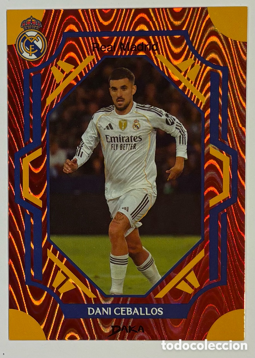 Figurine di Calcio: DANI CEBALLOS. CARTA CARTA DAKA TOP AUDIENCE REAL MADRID 2025/26 PARALELA NUMERADA 37/49.