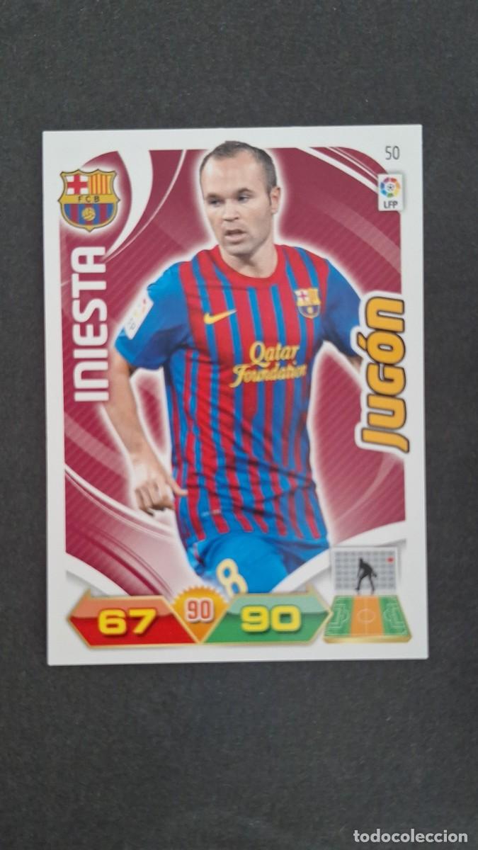 Figurine di Calcio: L2 INIESTA F. C. BARCELONA 50 JUGON PANINI ADRENALYN XL LIGA 2011/2012 11 12