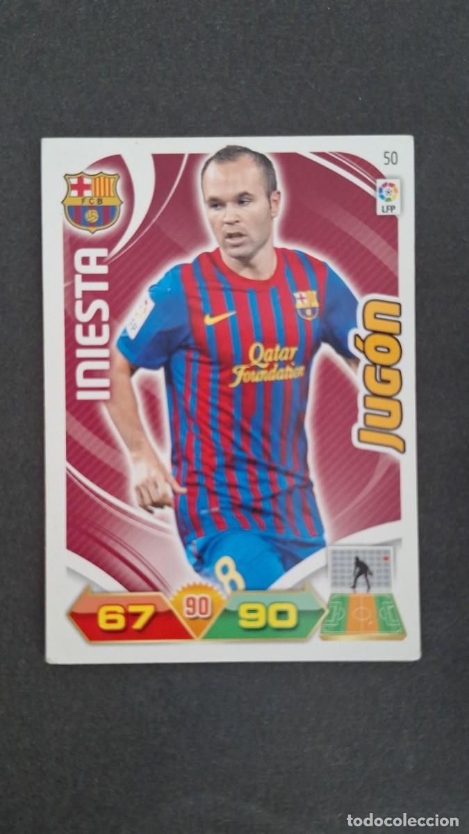Figurine di Calcio: L2 INIESTA F. C. BARCELONA 50 JUGON PANINI ADRENALYN XL LIGA 2011/2012 11 12
