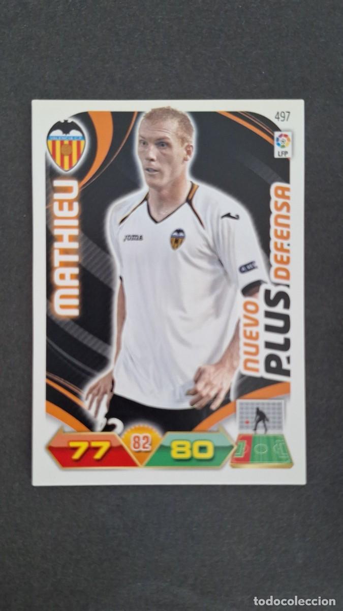 Cromos de Futebol: L2 MATHIEU VALENCIA C. F. 497 NUEVO PLUS DEFENSA PANINI ADRENALYN XL LIGA 2011/2012 11 12