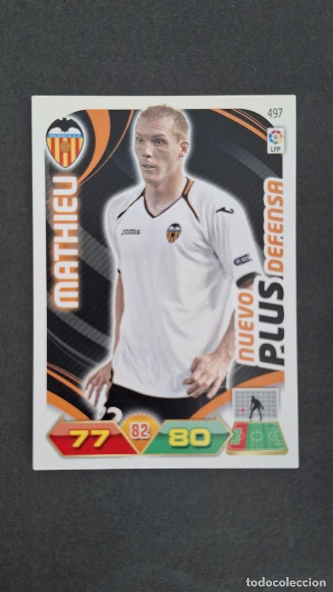 Cromos de Futebol: L2 MATHIEU VALENCIA C. F. 497 NUEVO PLUS DEFENSA PANINI ADRENALYN XL LIGA 2011/2012 11 12