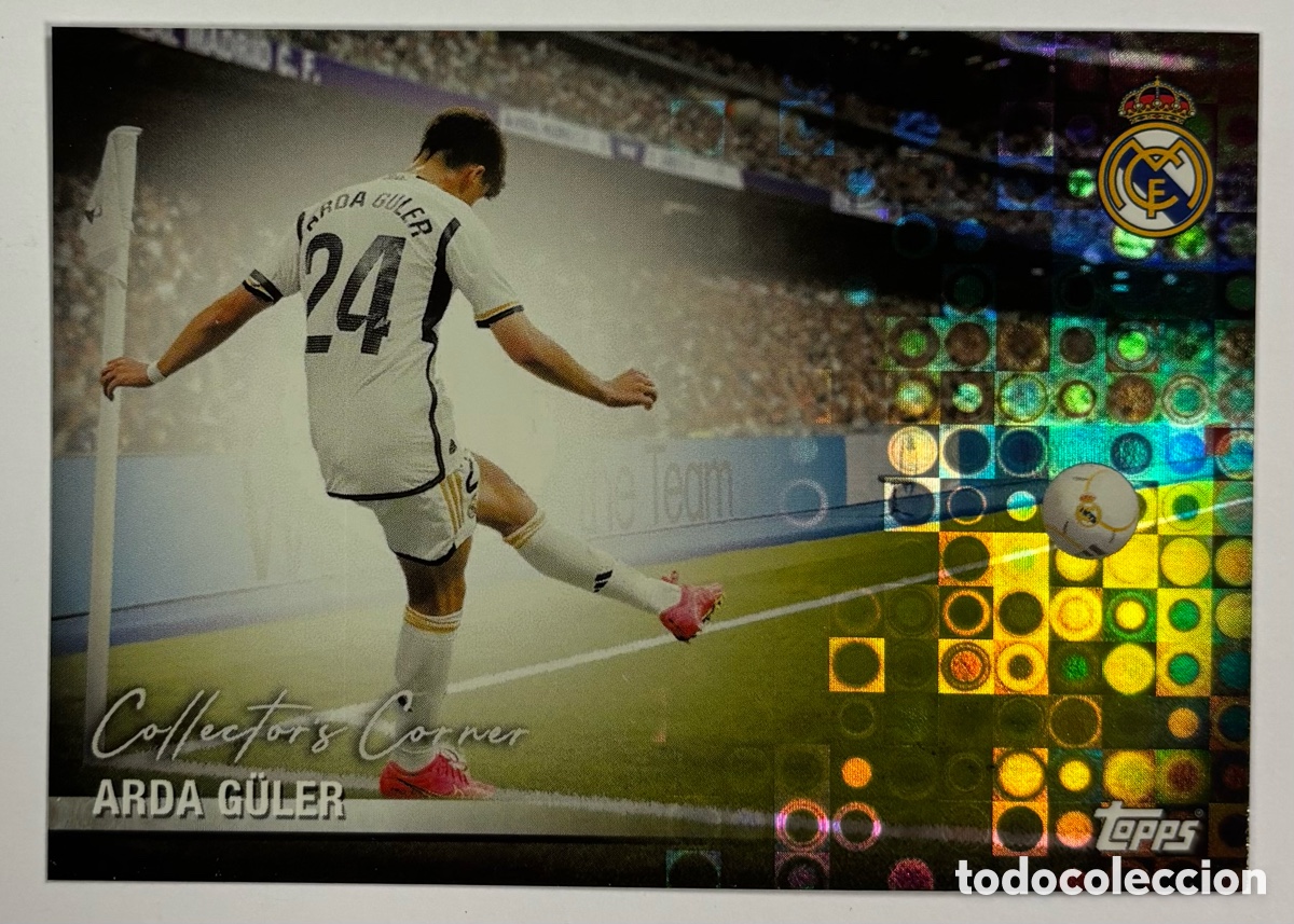 Cromos de F&uacute;tbol: ARDA G&Uuml;LER (REAL MADRID). CARTA TOPPS REAL MADRID 2025/26 COLLECTOR&rsquo;S CORNER PARALLEL.