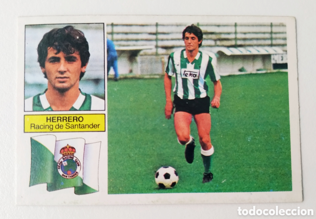 Cromos de F&uacute;tbol: Herrero, Racing de Santander versi&oacute;n rayas 82/83
