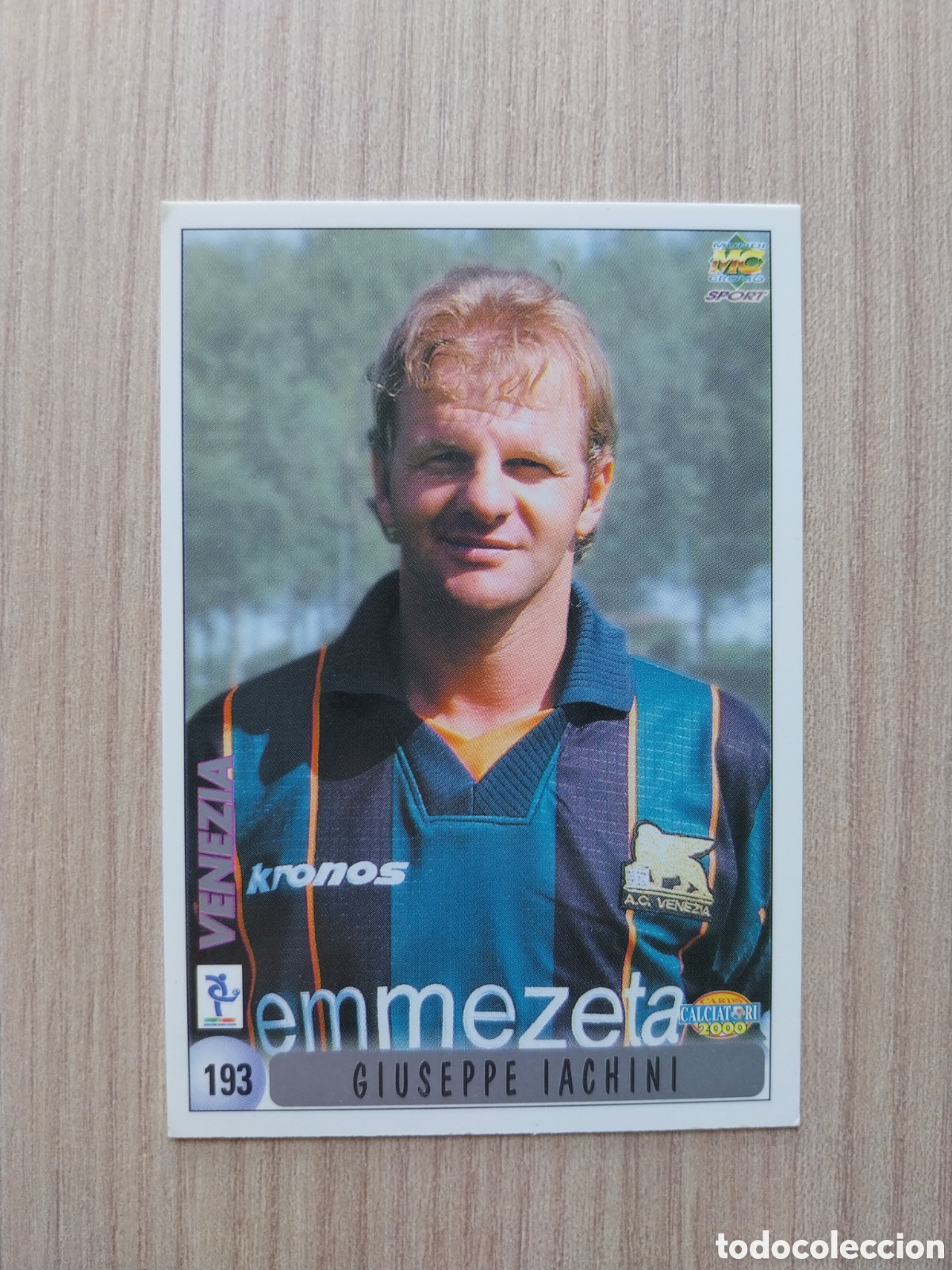 Cromos de F&uacute;tbol: GIUSEPPE IACHINI MICHAEL KONSEL N&deg; 193 CALCIATORI 1999 2000 99 00 VENEZIA MUNDICROMO ITALIA F&Uacute;TBOL