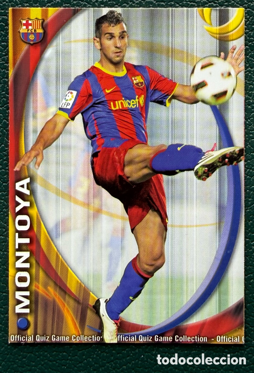 Figurine di Calcio: 1138 MONTOYA FC BARCELONA B FICHAS ALBUM MUNDICROMO 2010 2011 10 11
