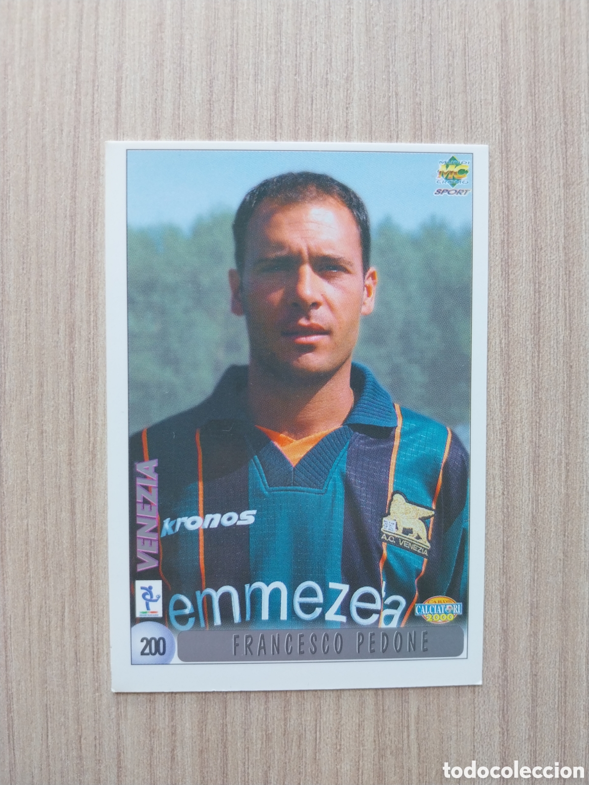 Cromos de F&uacute;tbol: FRANCESCO PEDONE GIUSEPPE CARDONE N&deg; 200 CALCIATORI 1999 2000 99 00 VENEZIA MUNDICROMO ITALIA F&Uacute;TBOL