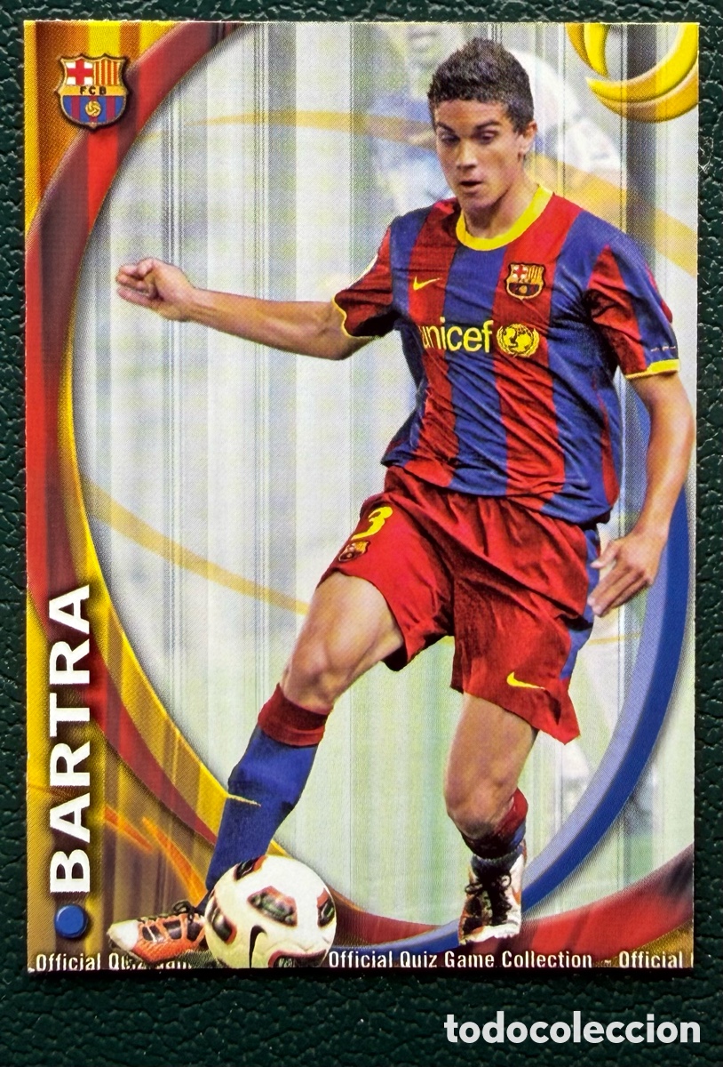 Figurine di Calcio: 1139 BARTRA FC BARCELONA B FICHAS ALBUM MUNDICROMO 2010 2011 10 11