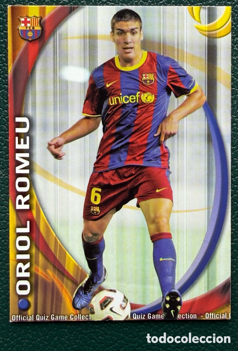 Cromos de Futebol: 1143 ORIOL ROMEU FC BARCELONA B FICHAS ALBUM MUNDICROMO 2010 2011 10 11