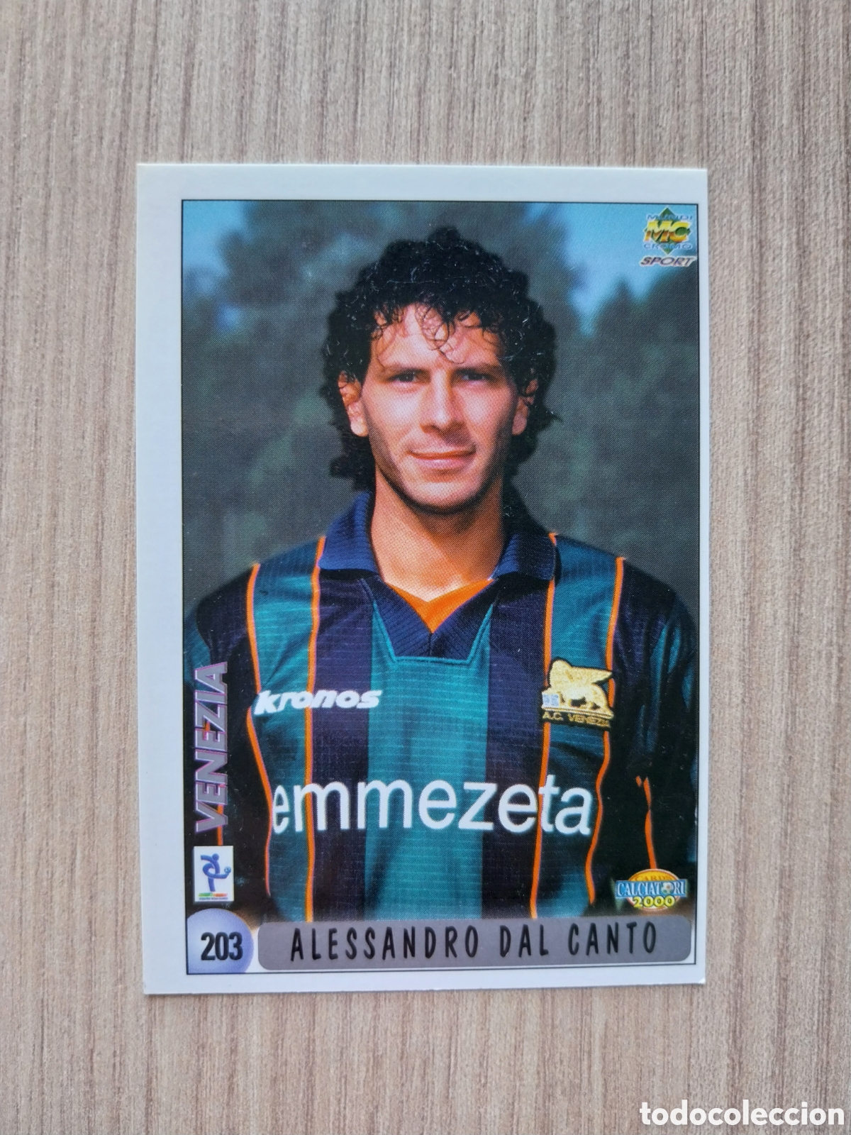 Cromos de F&uacute;tbol: ALESSANDRO DEL CANTO SERGIO VOLPI N&deg; 203 CALCIATORI 1999 2000 99 00 VENEZIA MUNDICROMO ITALIA F&Uacute;TBOL