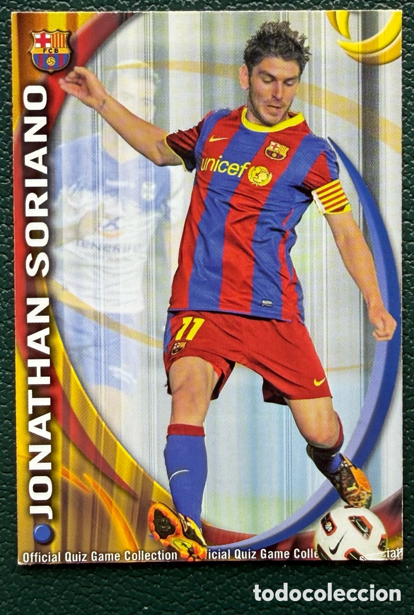 Cromos de F&uacute;tbol: 1148 JONATHAN SORIANO FC BARCELONA B FICHAS ALBUM MUNDICROMO 2010 2011 10 11