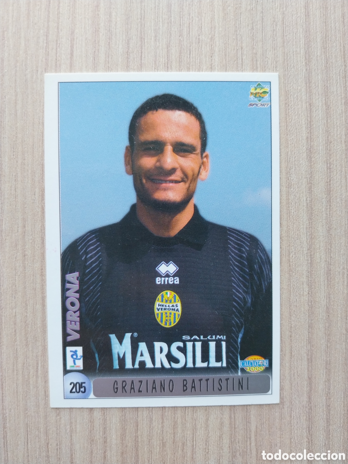 Cromos de F&uacute;tbol: GRAZIANO BATTISTINI MARCO FRANCESCHETTI N&deg; 205 CALCIATORI 1999 2000 99 00 VERONA MUNDICROMO ITALIA