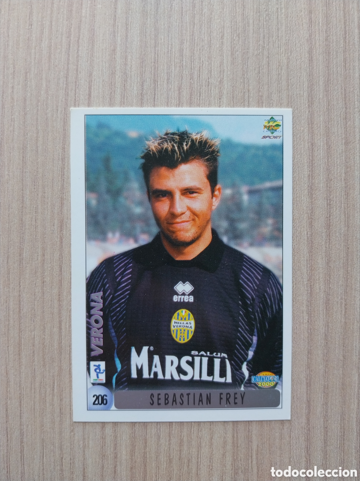 Cromos de F&uacute;tbol: SEBASTIAN FREY MARCO GIANDEBIAGGI N&deg; 206 CALCIATORI 1999 2000 99 00 VERONA MUNDICROMO ITALIA F&Uacute;TBOL