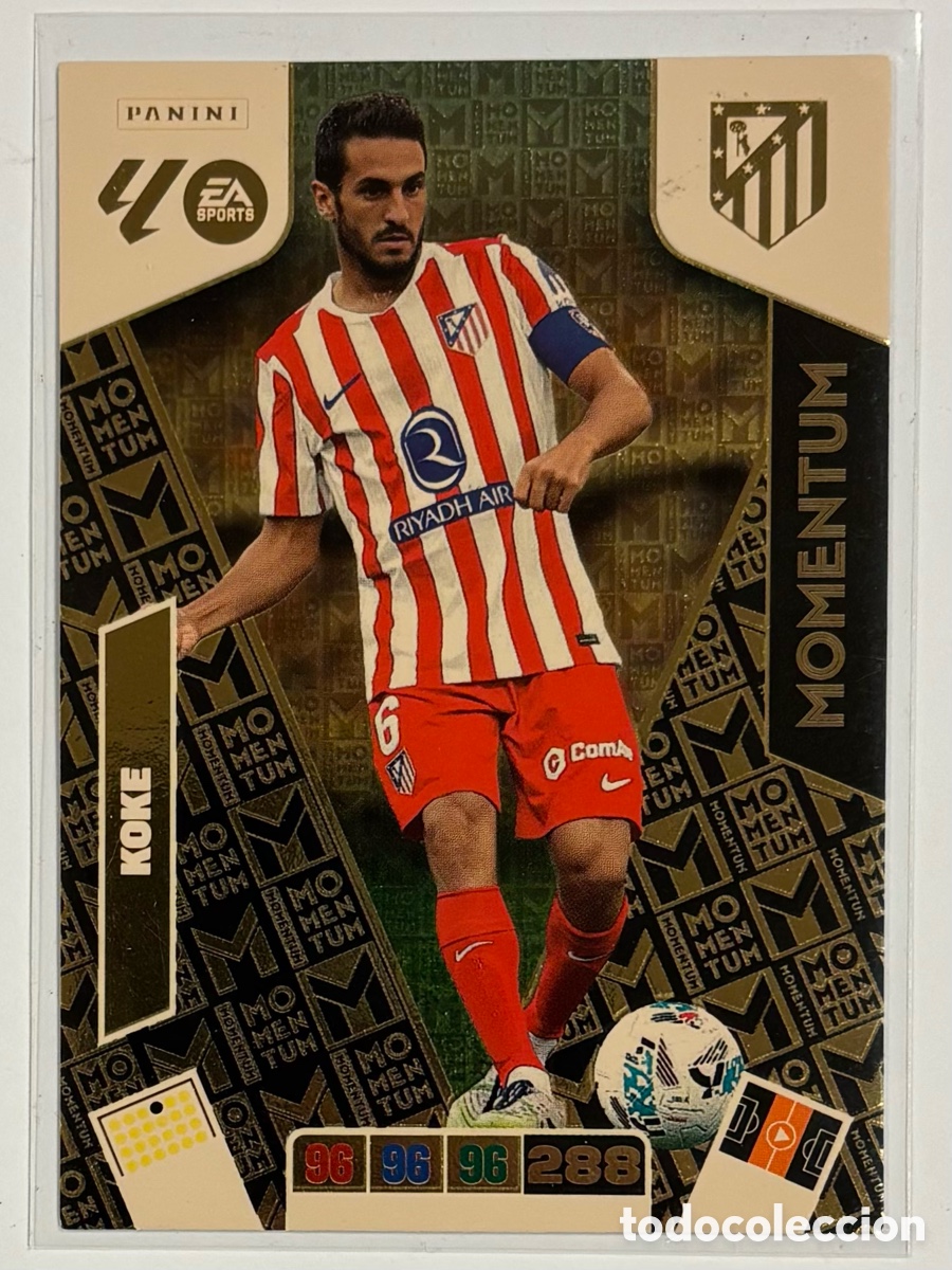 Cromos de F&uacute;tbol: KOKE (ATL&Eacute;TICO DE MADRID) MOMENTUM. CARTA ADRENALYN XL PANINI 2025/26.
