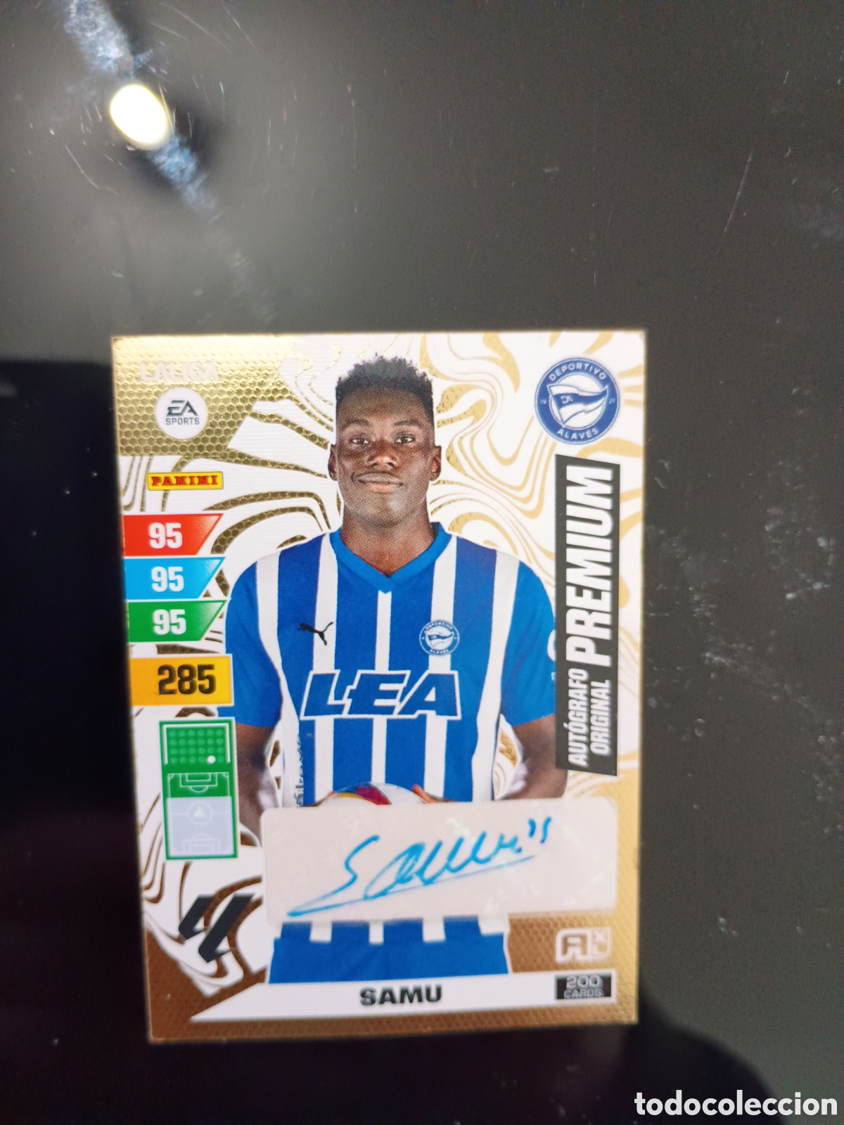 Cromos de F&uacute;tbol: Dif&iacute;cil Cromo Adrenalyn aut&oacute;grafo original samu