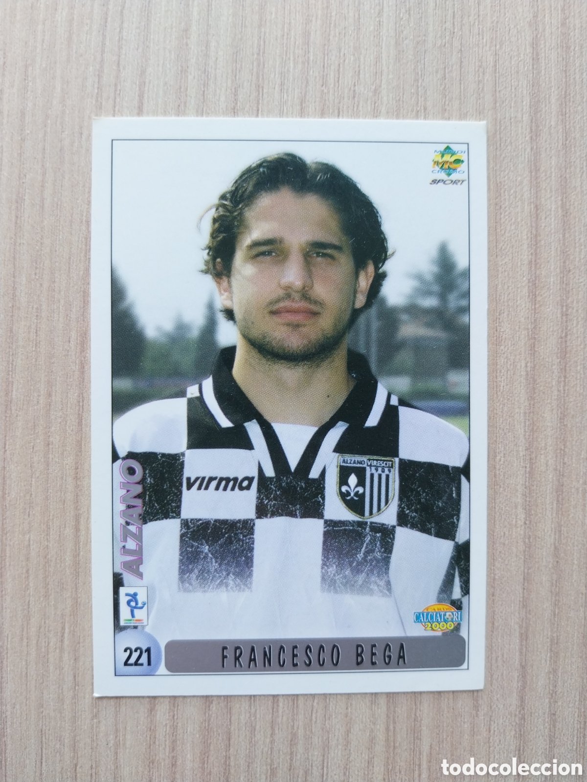 Cromos de F&uacute;tbol: FRANCESCO BEGA ROBERTO ROMUALDI N&deg; 221 CALCIATORI 1999 2000 99 00 ALZANO MUNDICROMO ITALIA F&Uacute;TBOL