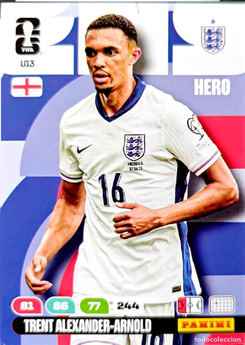 Cromos de F&uacute;tbol: U13 Trent Alexander-Arnold - Inglaterra - UPGRADE UPDATE - PANINI Adrenalyn FIFA World Cup 2026