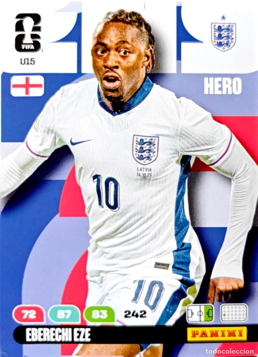 Cartes &agrave; collectionner de Football: U15 Eberechi Eze - Inglaterra - UPGRADE UPDATE - PANINI Adrenalyn FIFA World Cup 2026