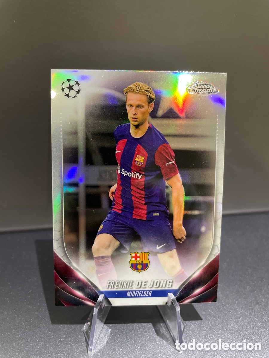 Cromos de F&uacute;tbol: De Jong 166 Refractor Topps Chrome 2024 FC Barcelona