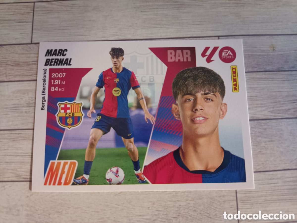Cromos de F&uacute;tbol: 11B MARC BERNAL BARCELONA 11 B LIGA ESTE 2025 2026 PANINI 25 26 SIN PEGAR