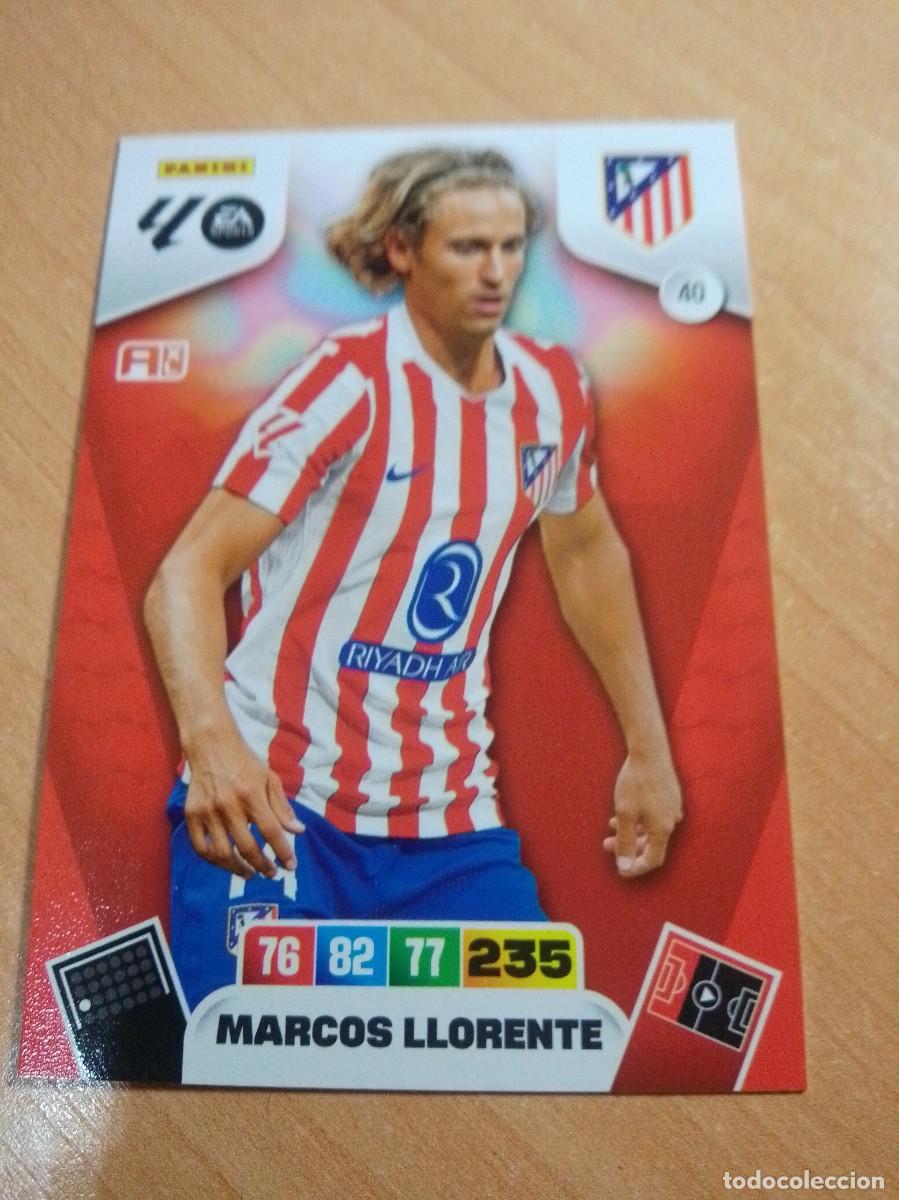 Cromos de F&uacute;tbol: 40 MARCOS LLORENTE DEL ATL&Eacute;TICO DE MADRID 25 26 ADRENALYN XL 2025 2026