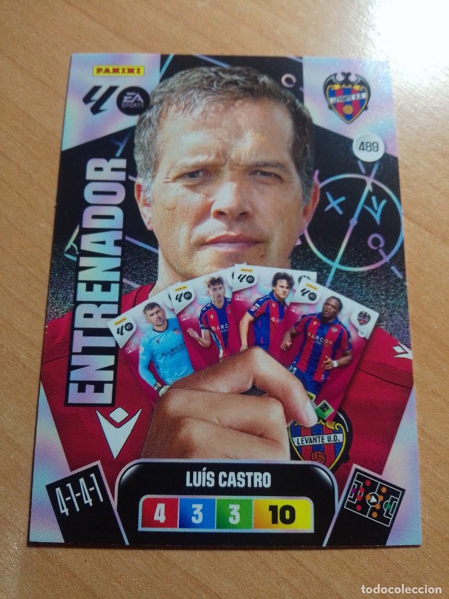 Cromos de F&uacute;tbol: 489 LUIS CASTRO ENTRENADOR DEL LEVANTE 25 26 ADRENALYN XL 2025 2026