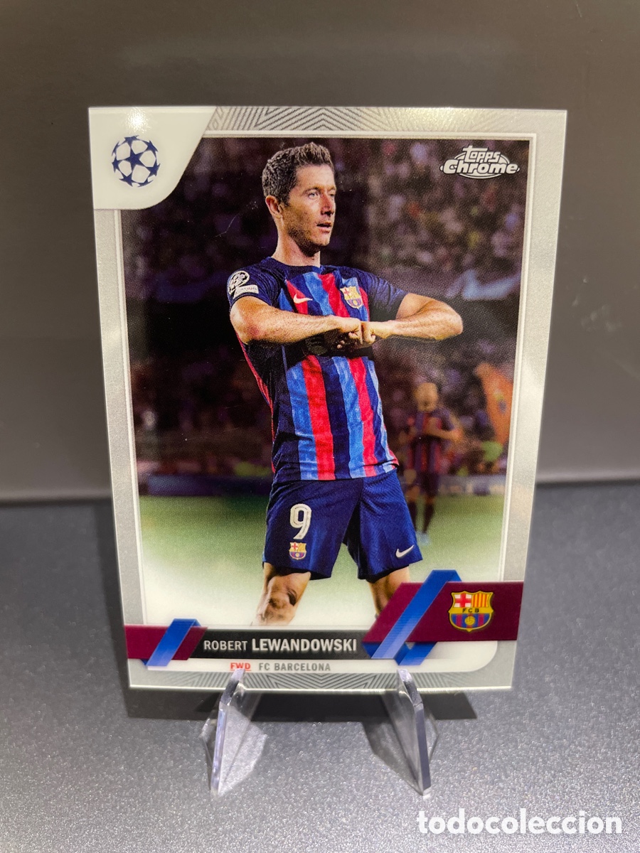 Figurine di Calcio: Lewandowski 9 Topps Chrome 2022-23 Fc Barcelona