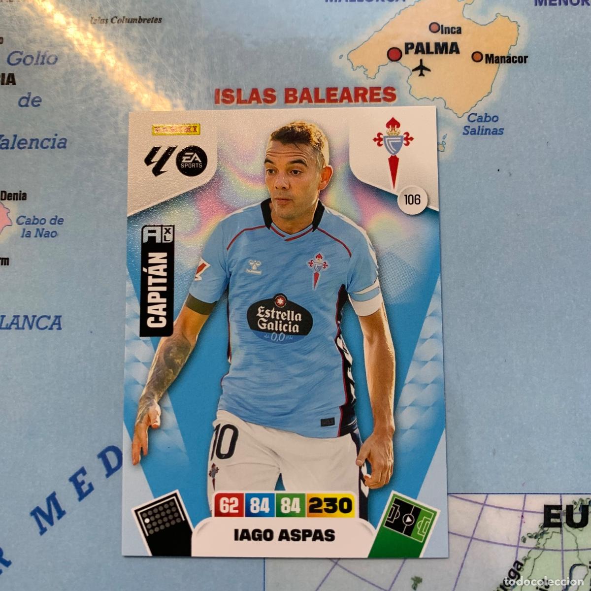 Figurine di Calcio: Iago Aspas n&uacute;mero 106 del Celta cromo adrenalyn XL 25-26 2025-2026