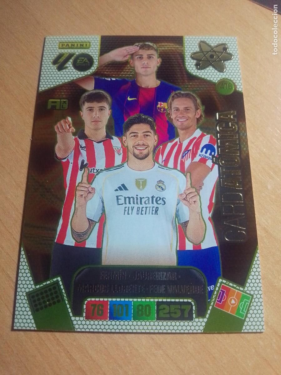 Football Stickers: 476 CARD AT&Oacute;MICA FERMIN/JAUREGIZAR/LLORENTE/VALVERDE 25 26 ADRENALYN XL 2025 2026