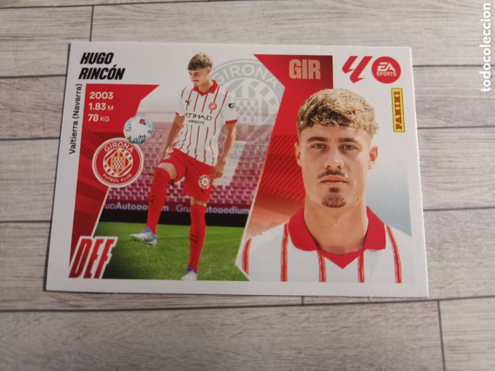 Cromos de F&uacute;tbol: 13 HUGO RINCON GIRONA ULTIMOS FICHAJES LIGA ESTE 2025 2026 PANINI 25 26 SIN PEGAR