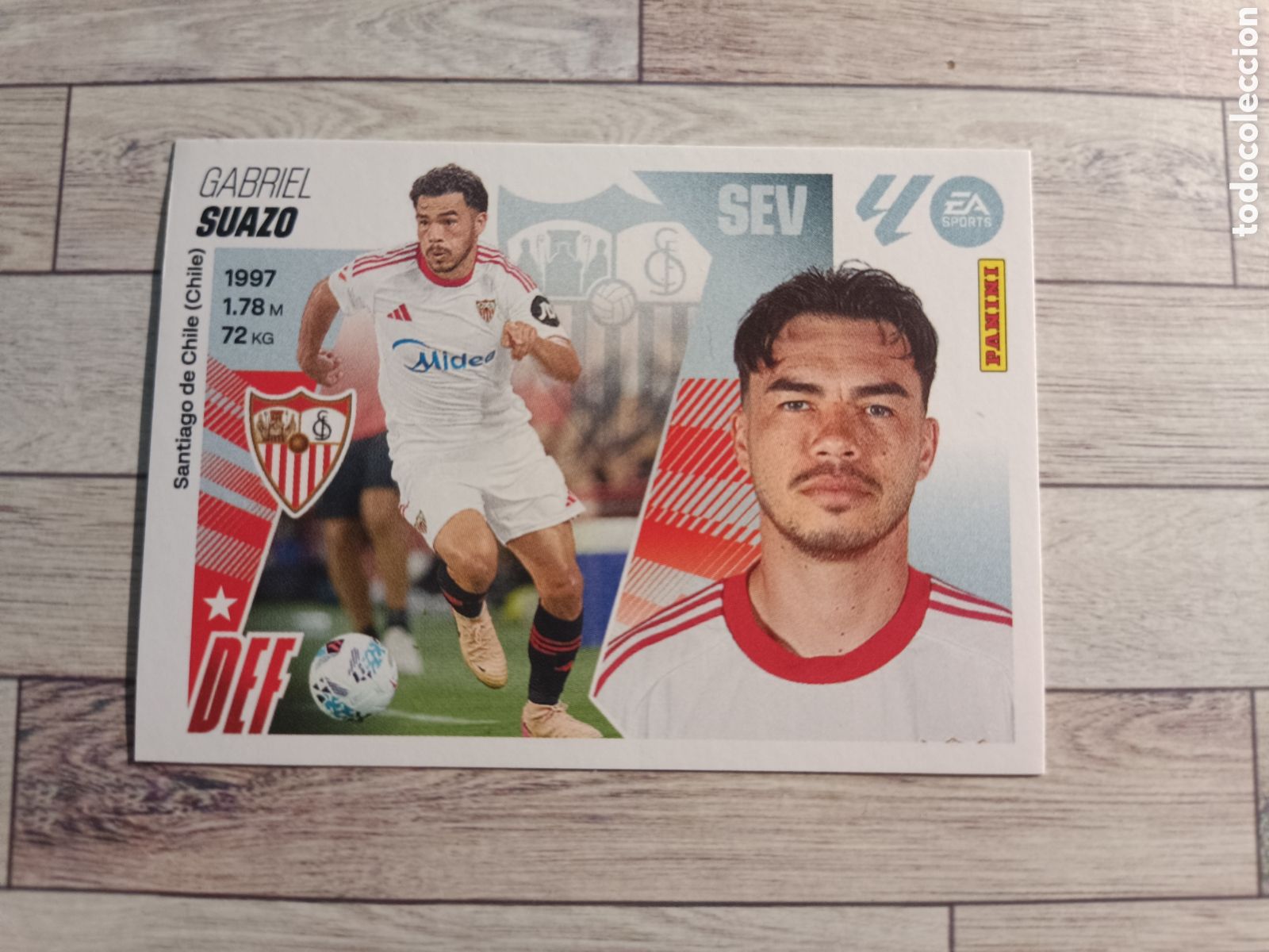 Cromos de F&uacute;tbol: 26 SUAZO SEVILLA ULTIMOS FICHAJES LIGA ESTE 2025 2026 PANINI 25 26 SIN PEGAR
