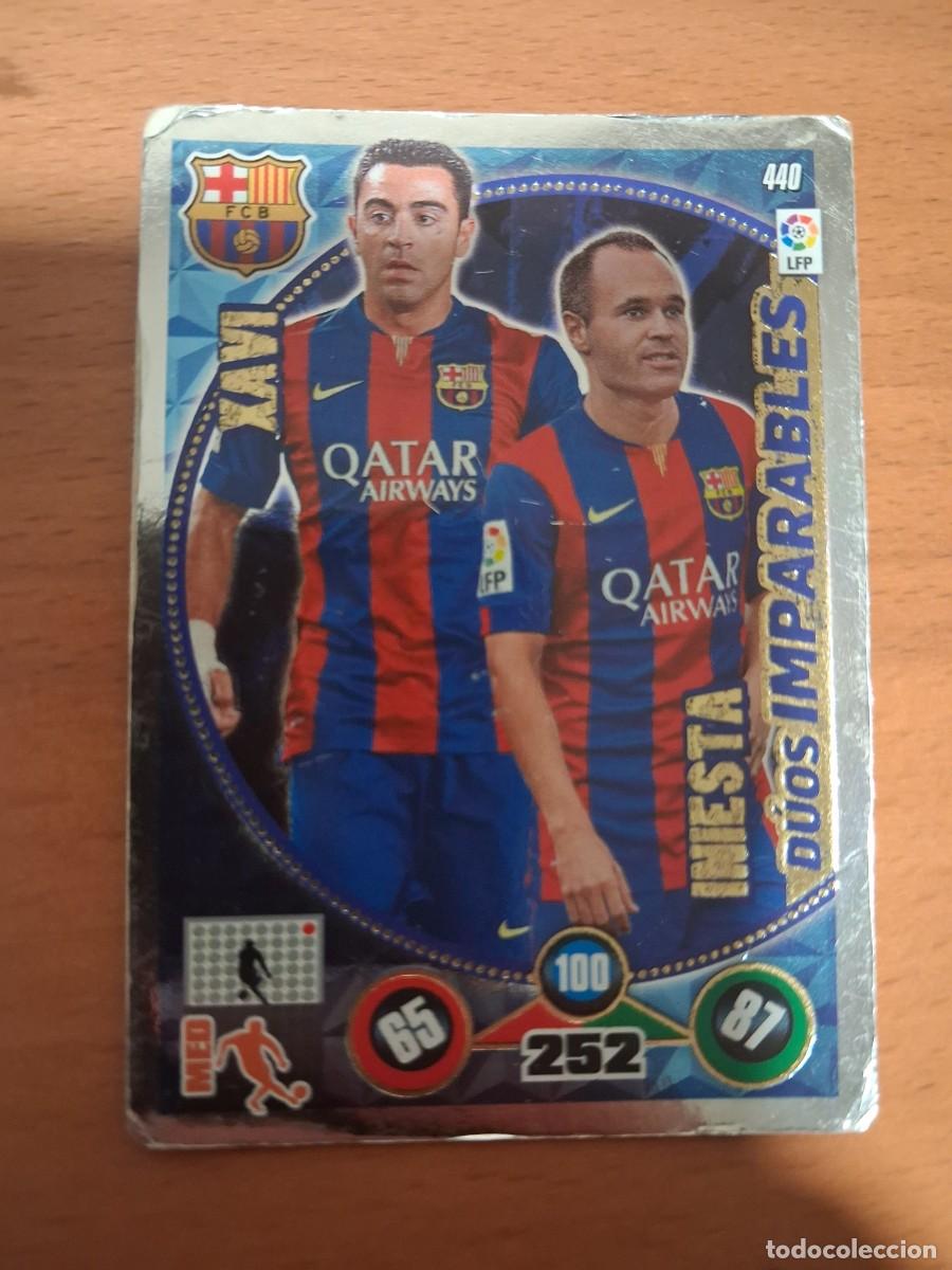 Cromos de F&uacute;tbol: Adrenalyn XL 2014 2015 14 15 Duos Imparables FC Barcelona 440 Xavi Iniesta