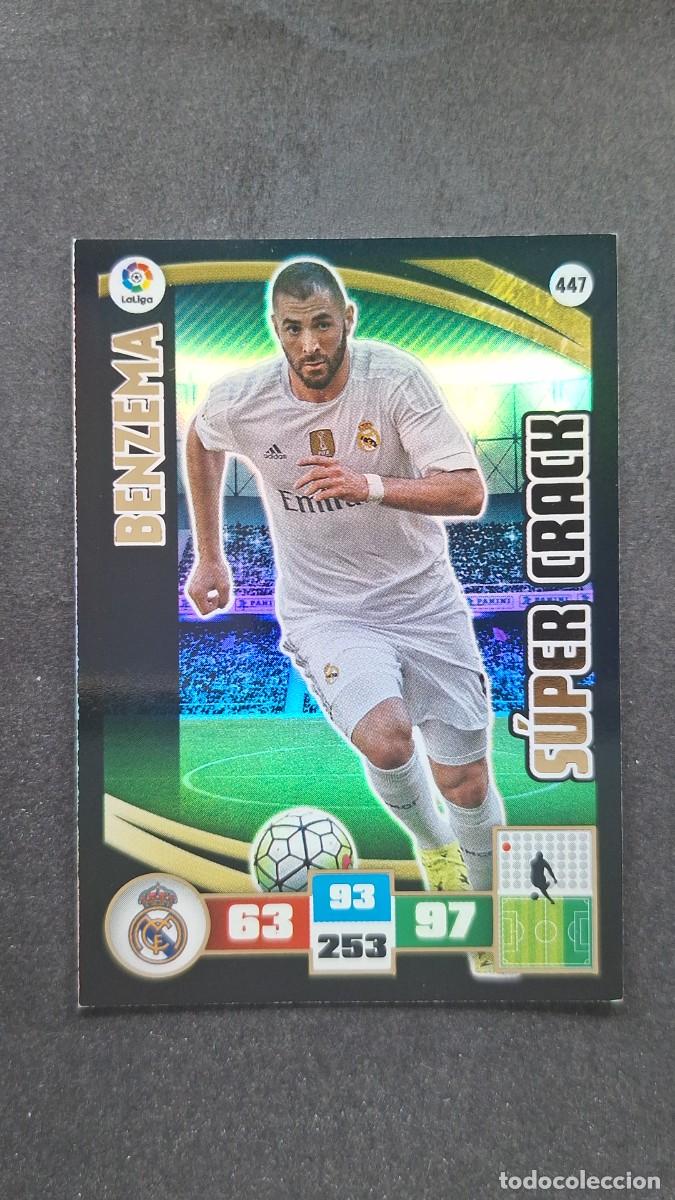 Cromos de F&uacute;tbol: L2 BENZEMA REAL MADRID 447 SUPER CRACK PANINI ADRENALYN XL LIGA 2015/2016 15 16