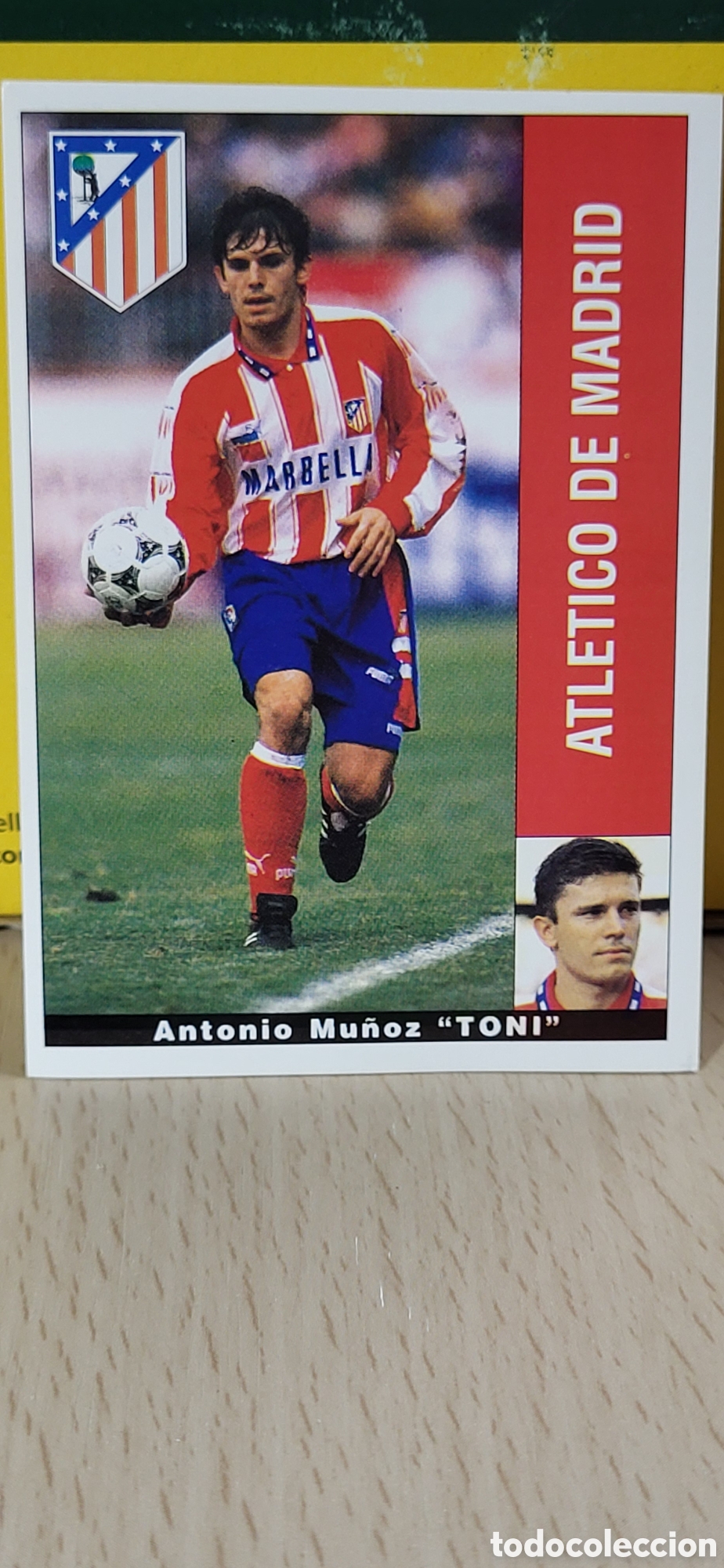 Cromos de F&uacute;tbol: ANTONIO MU&Ntilde;OZ TONI ATLETICO DE MADRID LIGA 95 96 DE FUTBOL PROFESIONAL PANINI