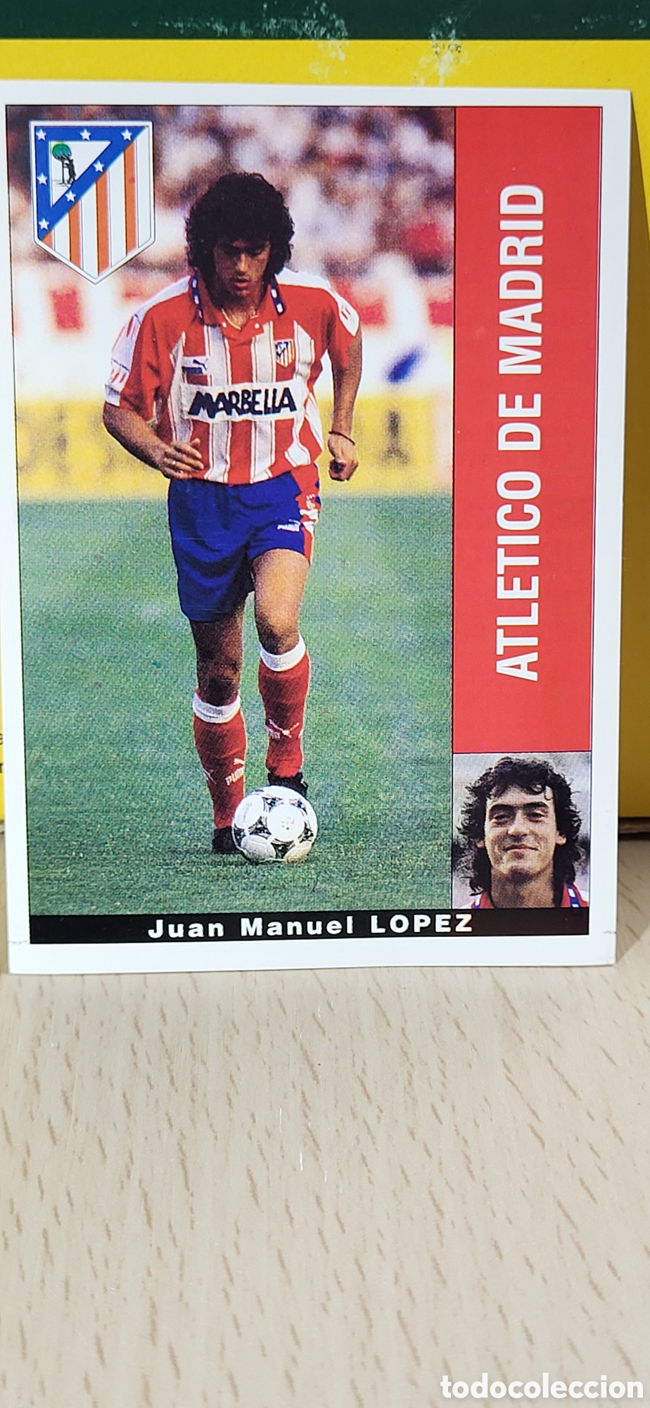 Cromos de F&uacute;tbol: JUAN MANUEL LOPEZ ATLETICO DE MADRID LIGA 95 96 DE FUTBOL PROFESIONAL PANINI