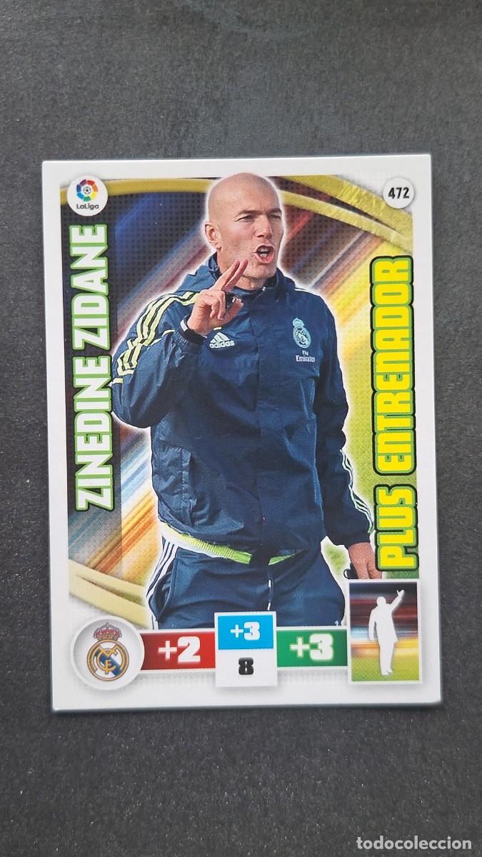 Cromos de F&uacute;tbol: L2 ZINEDINE ZIDANE REAL MADRID 472 PLUS ENTRENADOR PANINI ADRENALYN XL LIGA 2015/2016 15 16