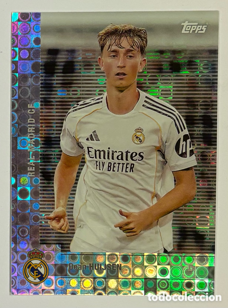 Cromos de F&uacute;tbol: DEAN HUIJSEN (REAL MADRID). CARTA HOLOGR&Aacute;FICA TOPPS REAL MADRID TEMPORADA 2025/26..