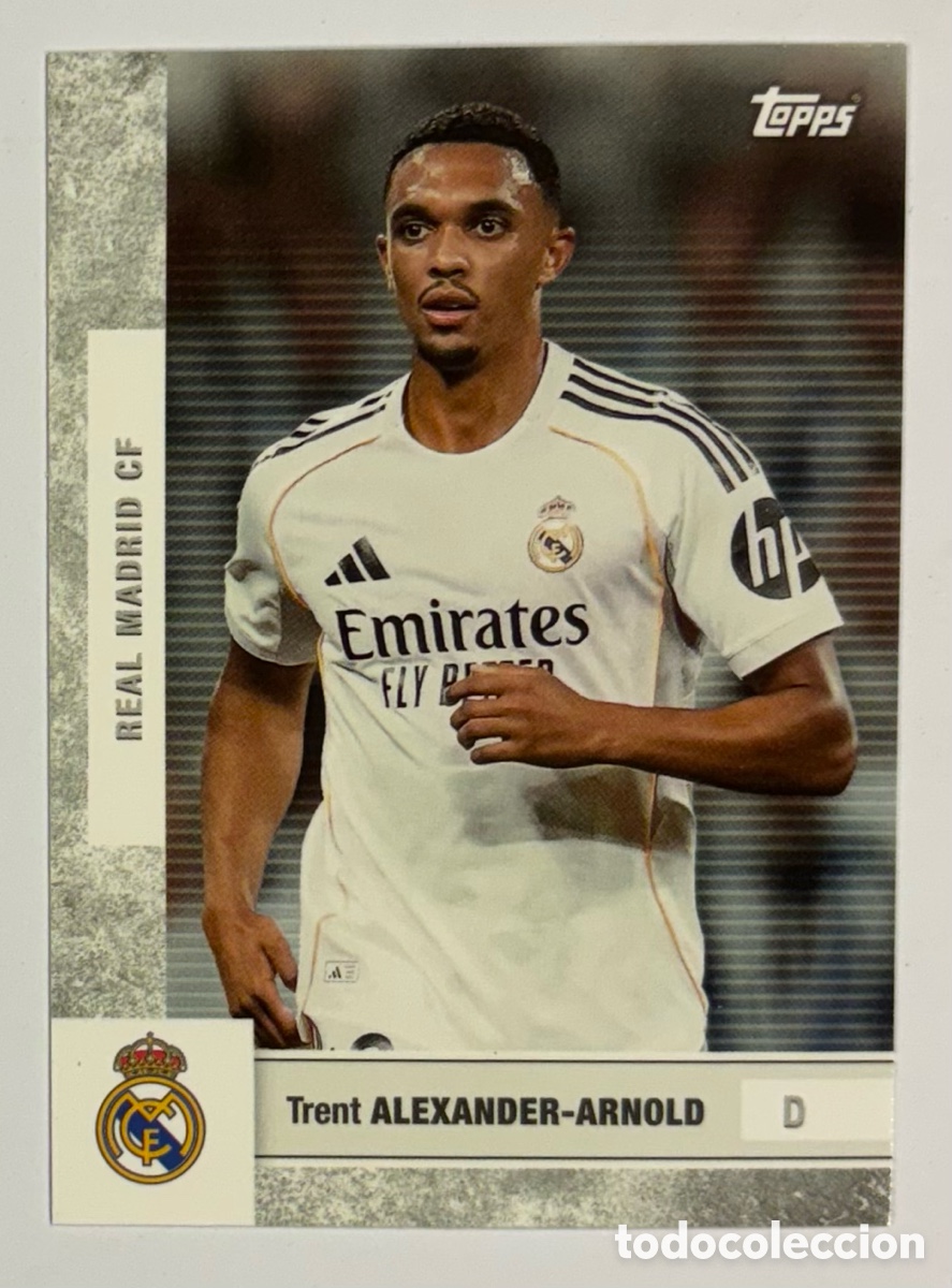 Cromos de F&uacute;tbol: TRENT ALEXANDER-ARNOLD (REAL MADRID). CARTA TOPPS REAL MADRID TEMPORADA 2025/26..