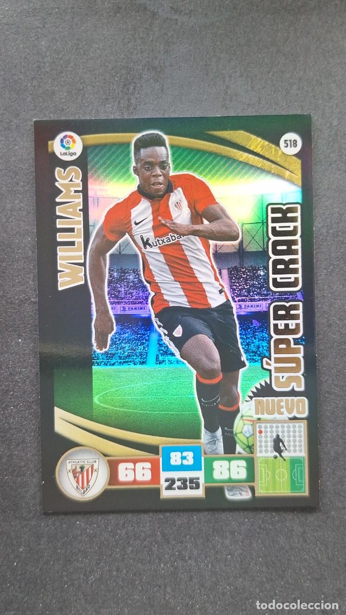 Cromos de F&uacute;tbol: L2 WILLIAMS ATHLETIC CLUB DE BILBAO 518 NUEVO SUPER CRACK PANINI ADRENALYN XL LIGA 2015/16 15 16