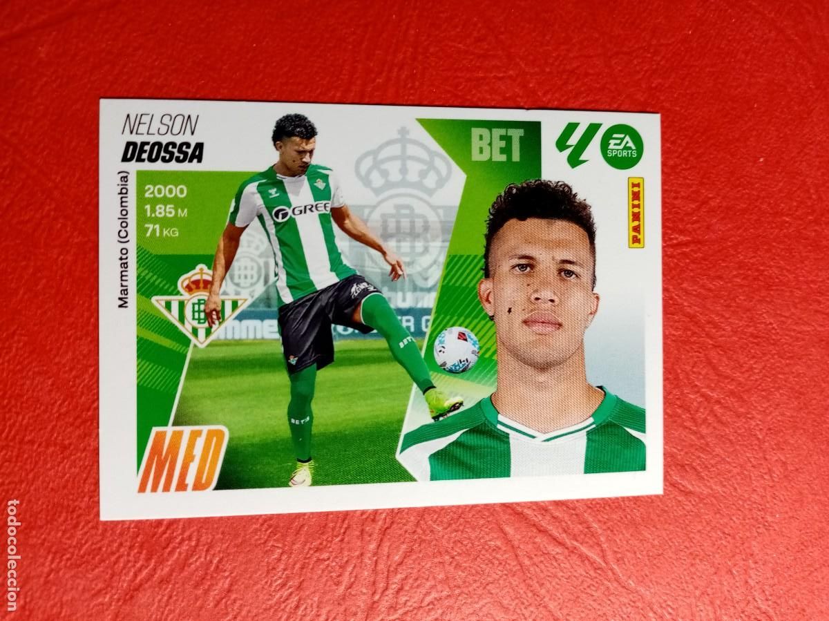 Cromos de F&uacute;tbol: N&ordm; 39 NELSON DEOSSA, REAL BETIS, ULTIMOS FICHAJES, LIGA ESTE 2025 2026 25 26 PANINI