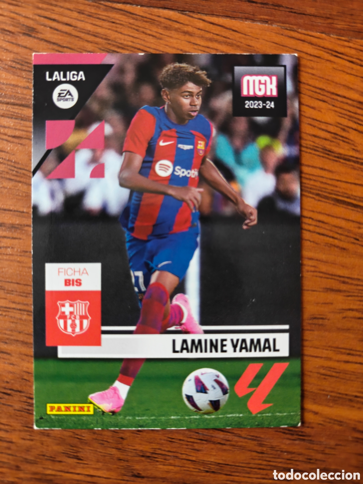 Cromos de F&uacute;tbol: Lamine Yamal rookie 2023/24. F.C. Barcelona. Megacracks. Original.