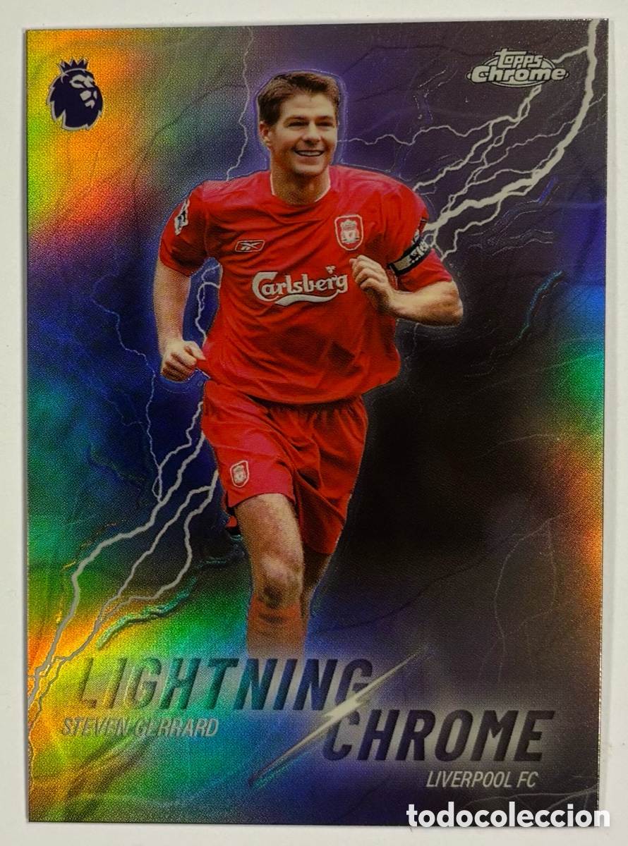 Cromos de F&uacute;tbol: STEVEN GERARD (LIVERPOOL) LIGHTNING CHROME CARTA TOPPS PREMIER LEAGUE 2025/26.