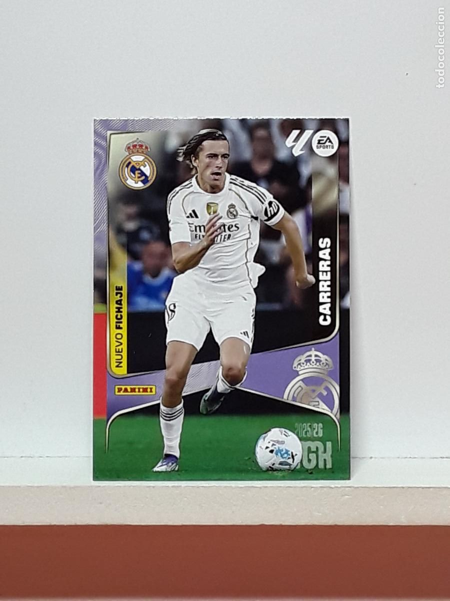 Cromos de F&uacute;tbol: MEGACRACKS 2025 2026 MGK 25 26 ALBUM PANINI LIGA N 467 REAL MADRID SEGUNDA ALVARO CARRERAS
