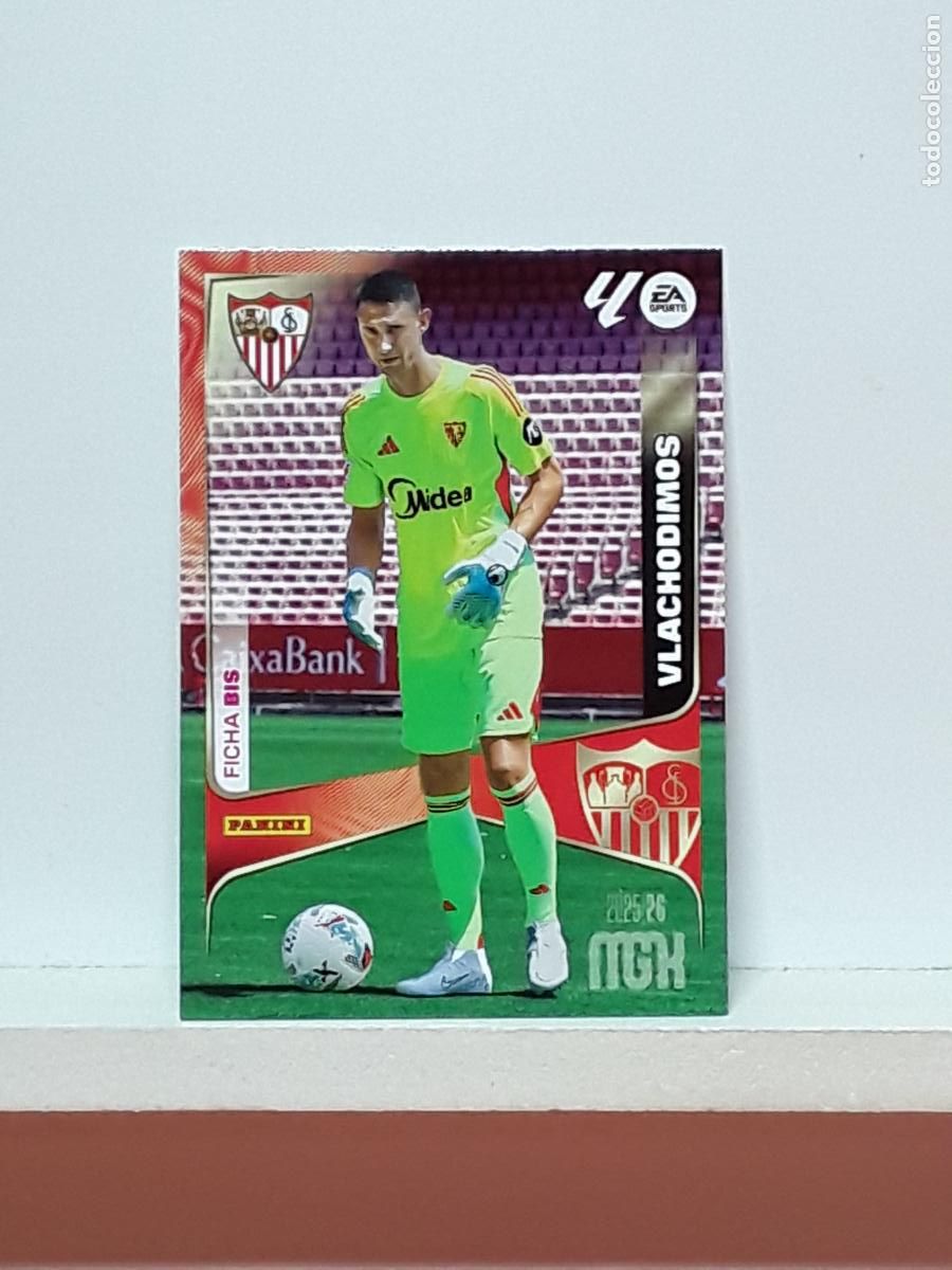 Cromos de F&uacute;tbol: MEGACRACKS 2025 2026 MGK 25 26 ALBUM PANINI LIGA N 327BIS 327 BIS SEVILLA SEGUNDA VLACHODIMOS