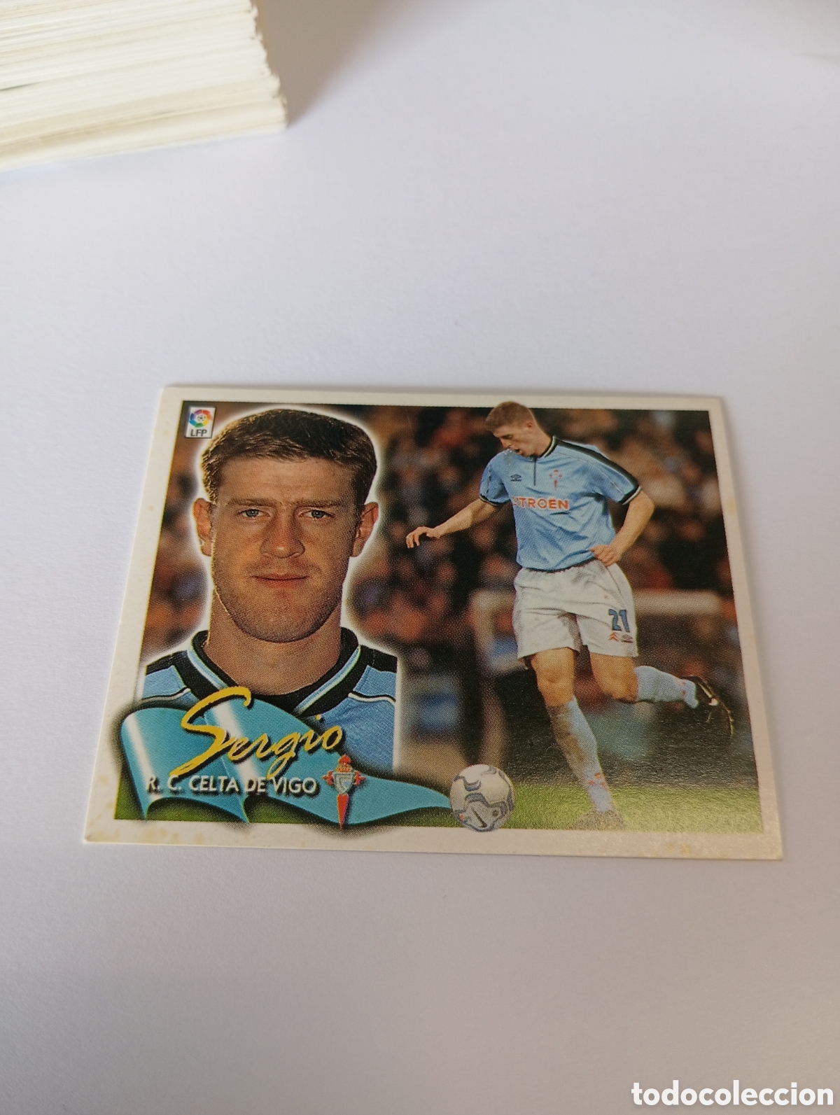 Cromos de F&uacute;tbol: SERGIO Celta LIGA ESTE 2000 2001 PANINI 00 01 NUEVO SIN PEGAR
